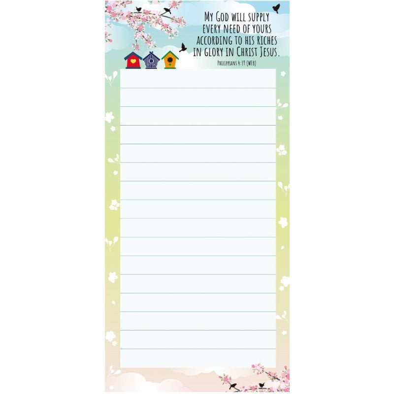 Fridge Notepad My God Will Supply