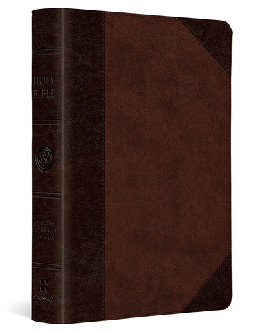 ESV Large Print Compact Bible TruTone®, Brown/Walnut, Portfolio Design