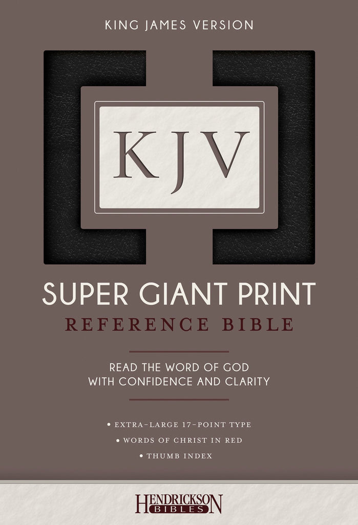 KJV Super Giant Print Bible: King James Version, Black, Imitation Leather with Thumb Index