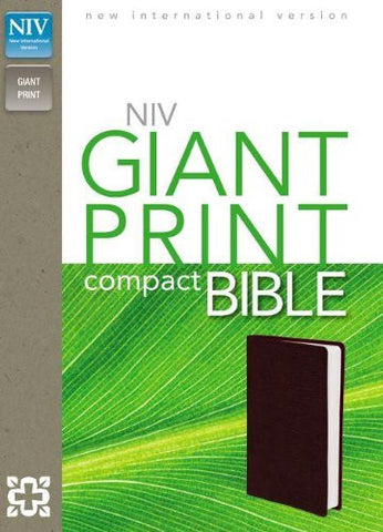 NIV, Giant Print Compact Bible, Imitation Leather, Burgundy: New International Version, Burgundy, Leather-Look, Giant Print