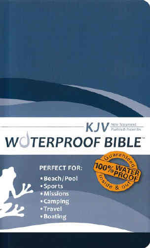 Waterproof New Testament With Psalms And Proverbs-Kjv-Blue Wave