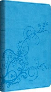 ESV Thinline Bible: English Standard Version SkyBlue TruTone Ivy Design Red Letter Thinline Bible