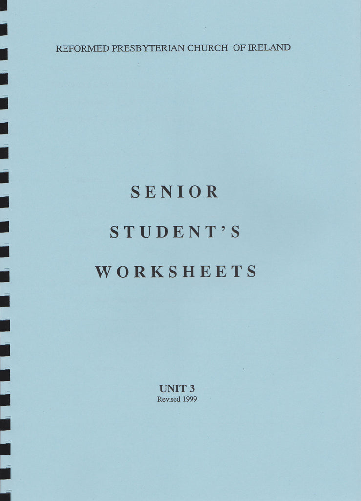 Senior Student's Worksheets Unit 3