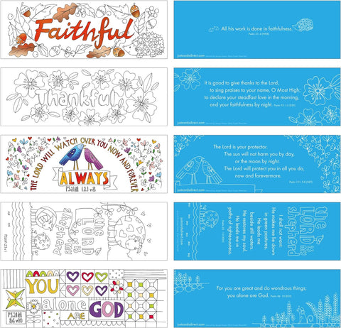 10 Exploring the Psalm Colouring Bookmarks