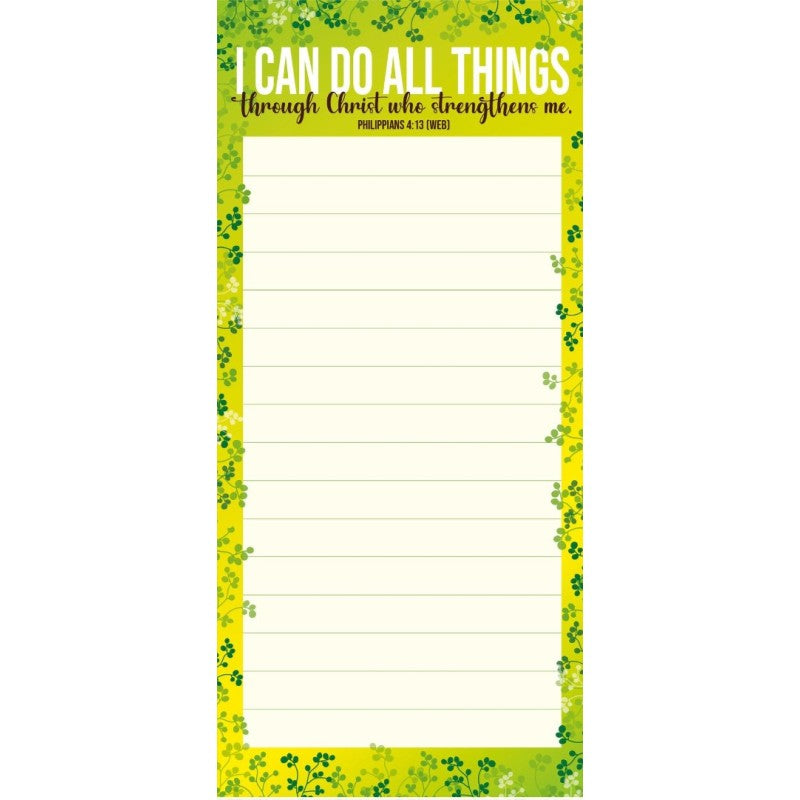 Fridge Notepad I Can Do All Things