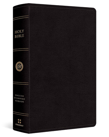 ESV Large Print Personal Size Bible Black Genuine Leather