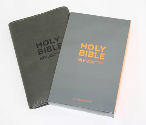 NIV Pocket Charcoal Soft-tone Bible with Zip (New International Version)