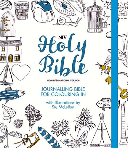 NIV Journalling Bible for Colouring In: With unlined margins and illustrations to colour in HB