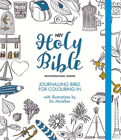 NIV Journalling Bible for Colouring In: With unlined margins and illustrations to colour in HB
