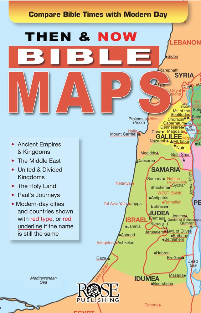 Title: Then and Now Bible Maps Fold out Pamphlet: Bible Quick Reference Series Pamphlet