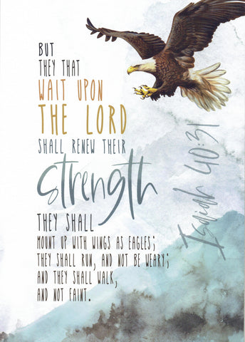 They that wait upon the Lord.....Eagle A4 Print