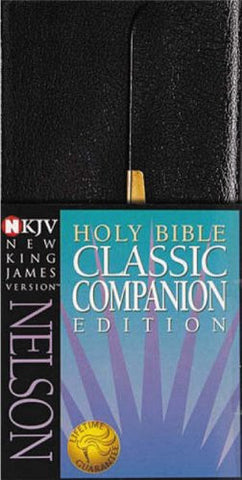 NKJV Bible: Classic Companion Bible-NKJV-Snap Flap: New King James Classic Companion Slimline Bible (Leather Bound)