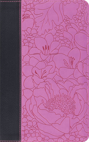 ESV Thinline Bible (TruTone, Ebony/Berry, Bouquet Design)