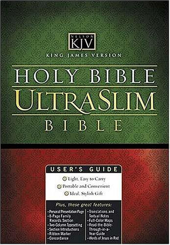 Holy Bible: King James, Black, Ultraslim, Thumb Indexed
