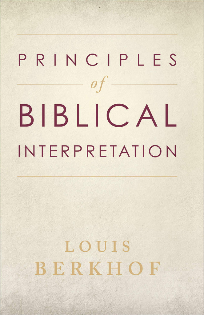 Principles of Biblical Interpretation PB