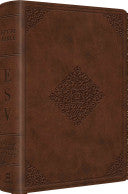 ESV Study Bible, Personal Size: English Standard Version, Saddle, TruTone, Ornament Design, Personal Size