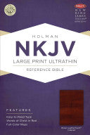 Large Print Ultrathin Reference Bible-NKJV: New King James Version, Brown, Leathertouch, Ultrathin Reference Bible