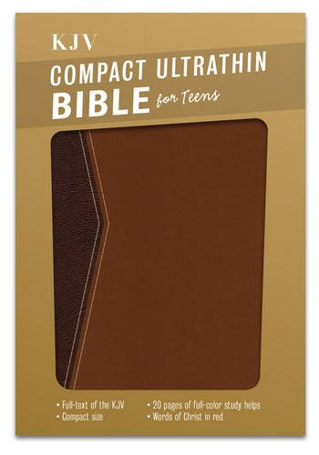 Compact Ultrathin Bible for Teens-KJV: King James Version, For Teens, Ultrathin, Walnut Leathertouch