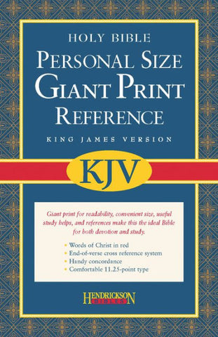 KJV Giant Print Personal Size Reference Bible, Black Imitation Leather