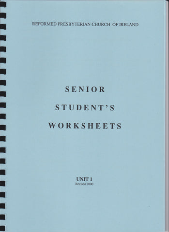 Senior Student's Worksheets Unit 1