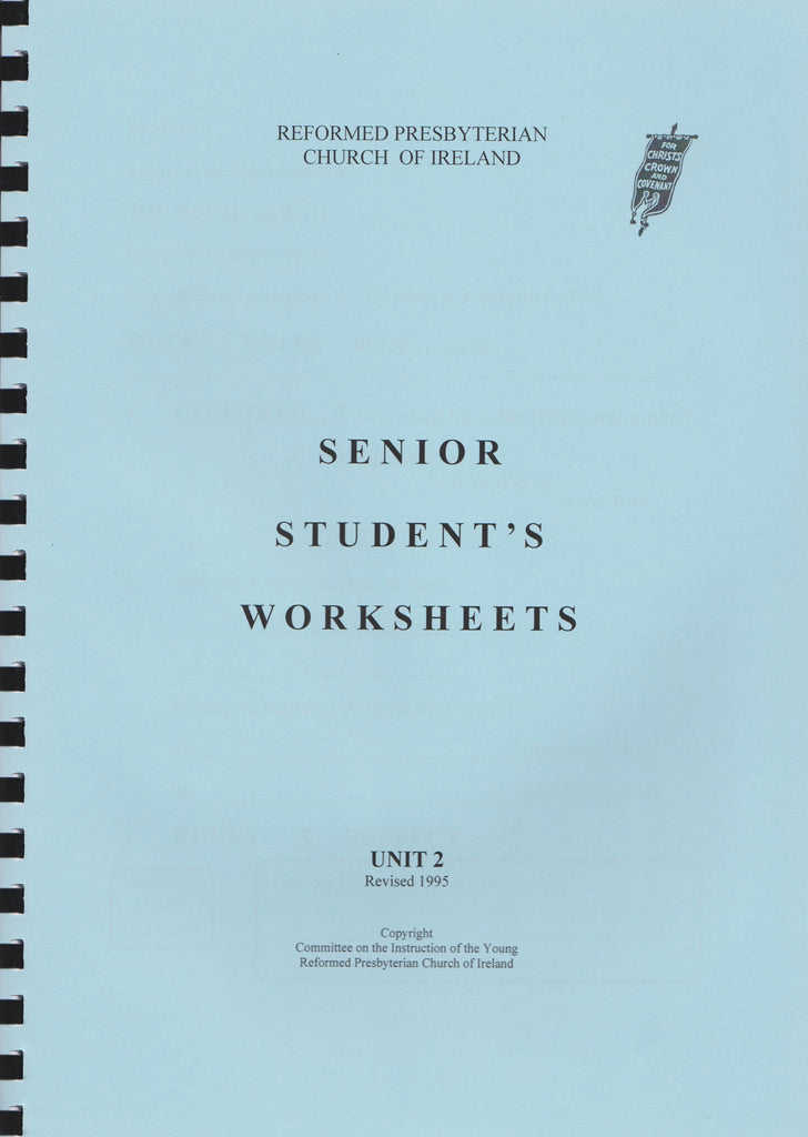 Senior Student's Worksheets Unit 2