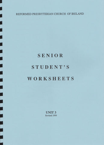 Senior Student's Worksheets Unit 3